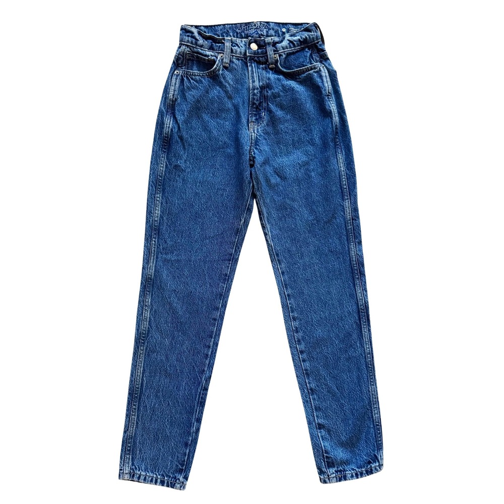 Arizona Jean‎ Co High Rise Mom Jeans Women's Sz 0 Blue retro tapered ankle indie